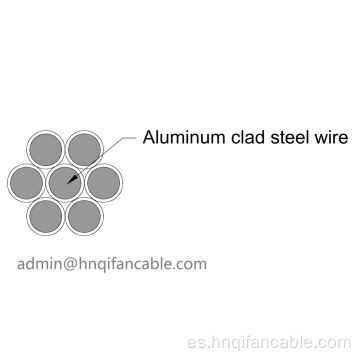 Conductor de acero revestido de aluminio 3 No.10awg